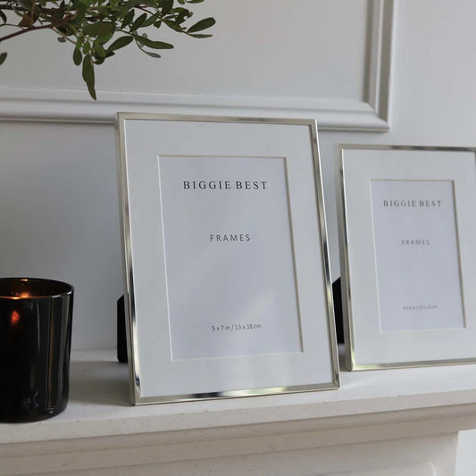 Thin Border Silver Frame - 5x7