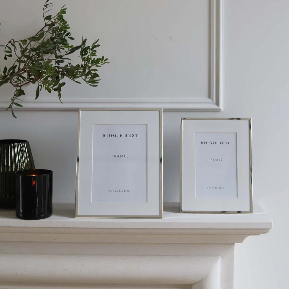 Thin Border Silver Frame - 5x7