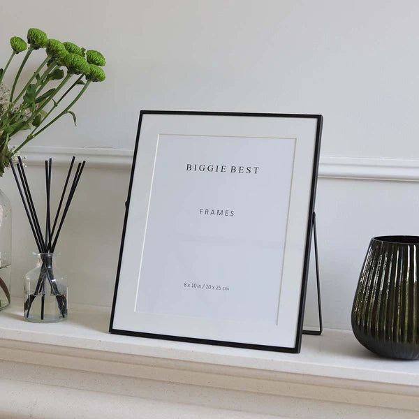 Black Metal Easel Photo Frame, 8x10