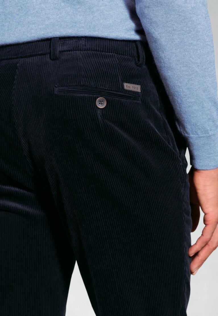 Navy Ellroy Cord Trouser
