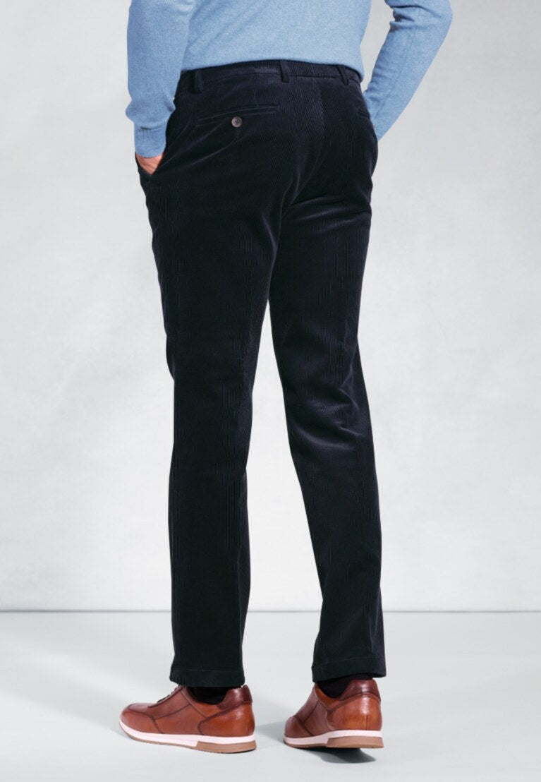 Navy Ellroy Cord Trouser