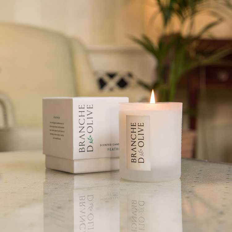 Boxed Scented Candle - Feather