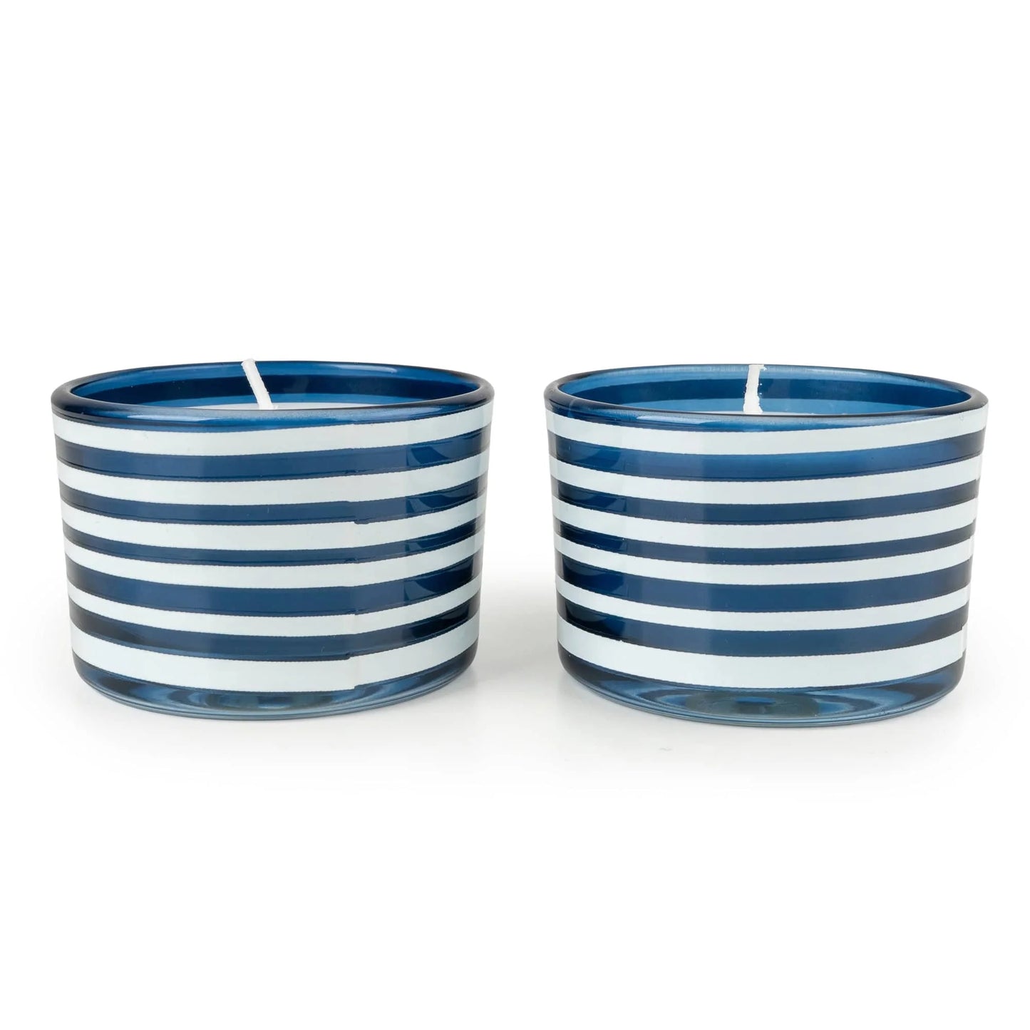 Twin Candle Gift - Blue Stripes