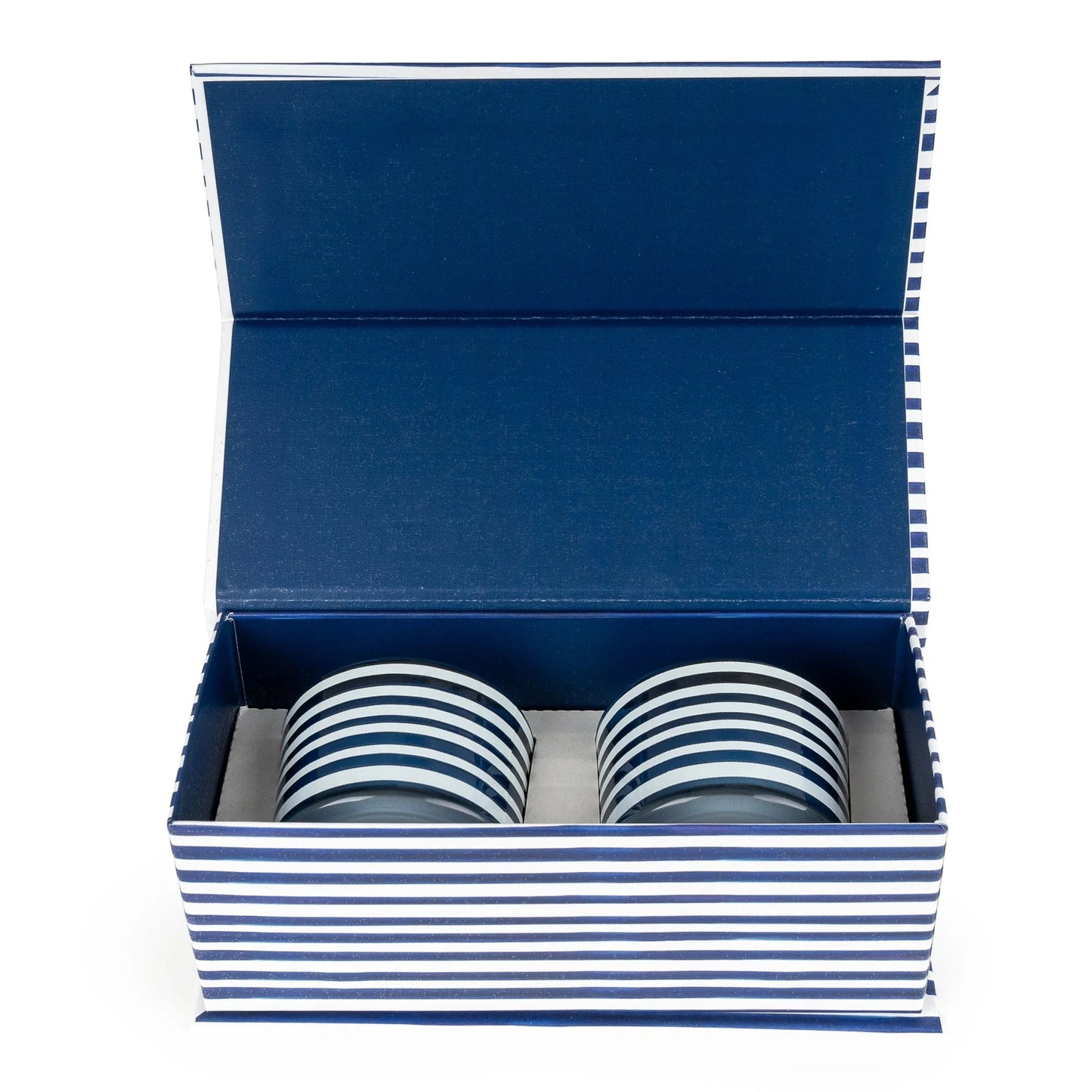 Twin Candle Gift - Blue Stripes