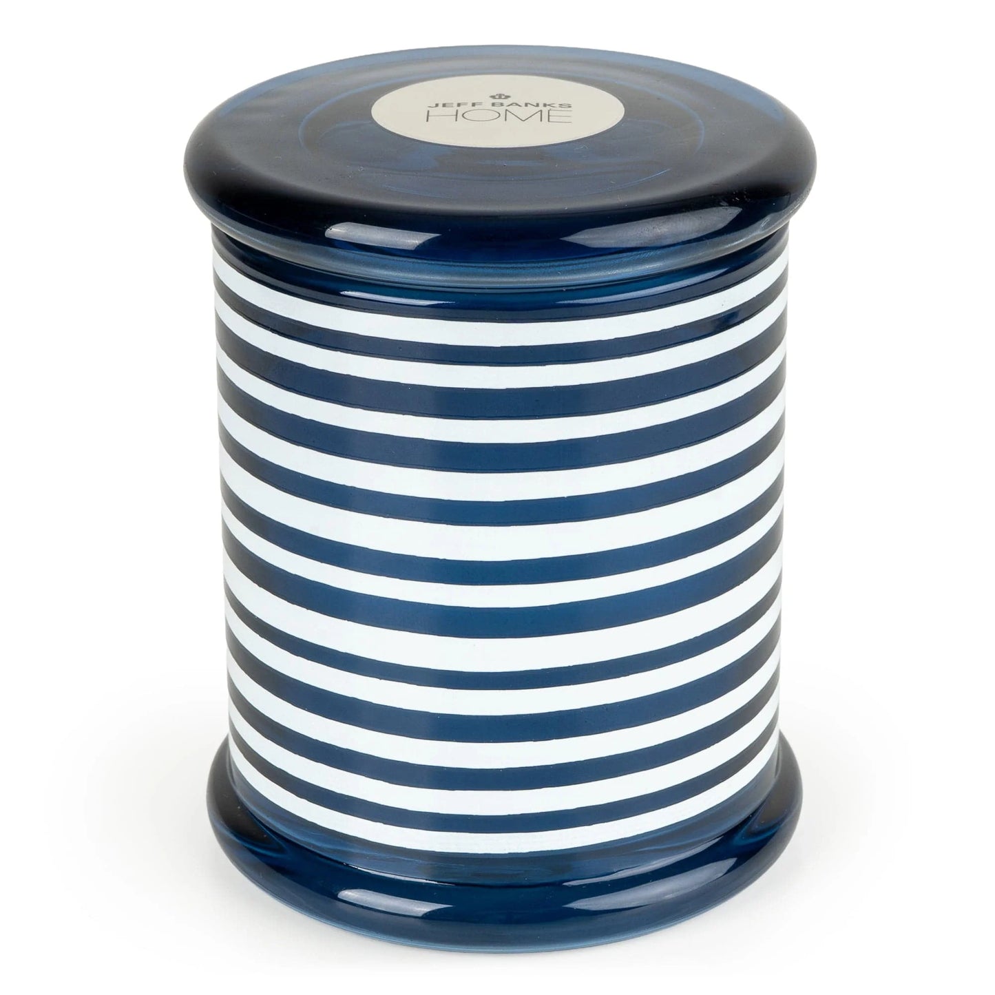 Large Candle Jar - Blue Stripes