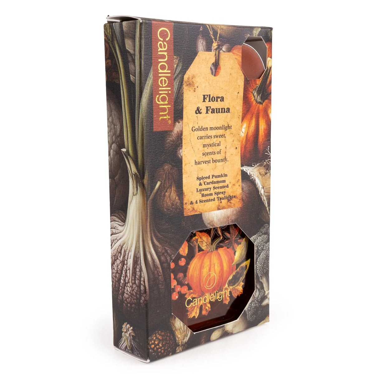 Room Spray & Tealight Gift Set, Pumpkins Flora & Fauna