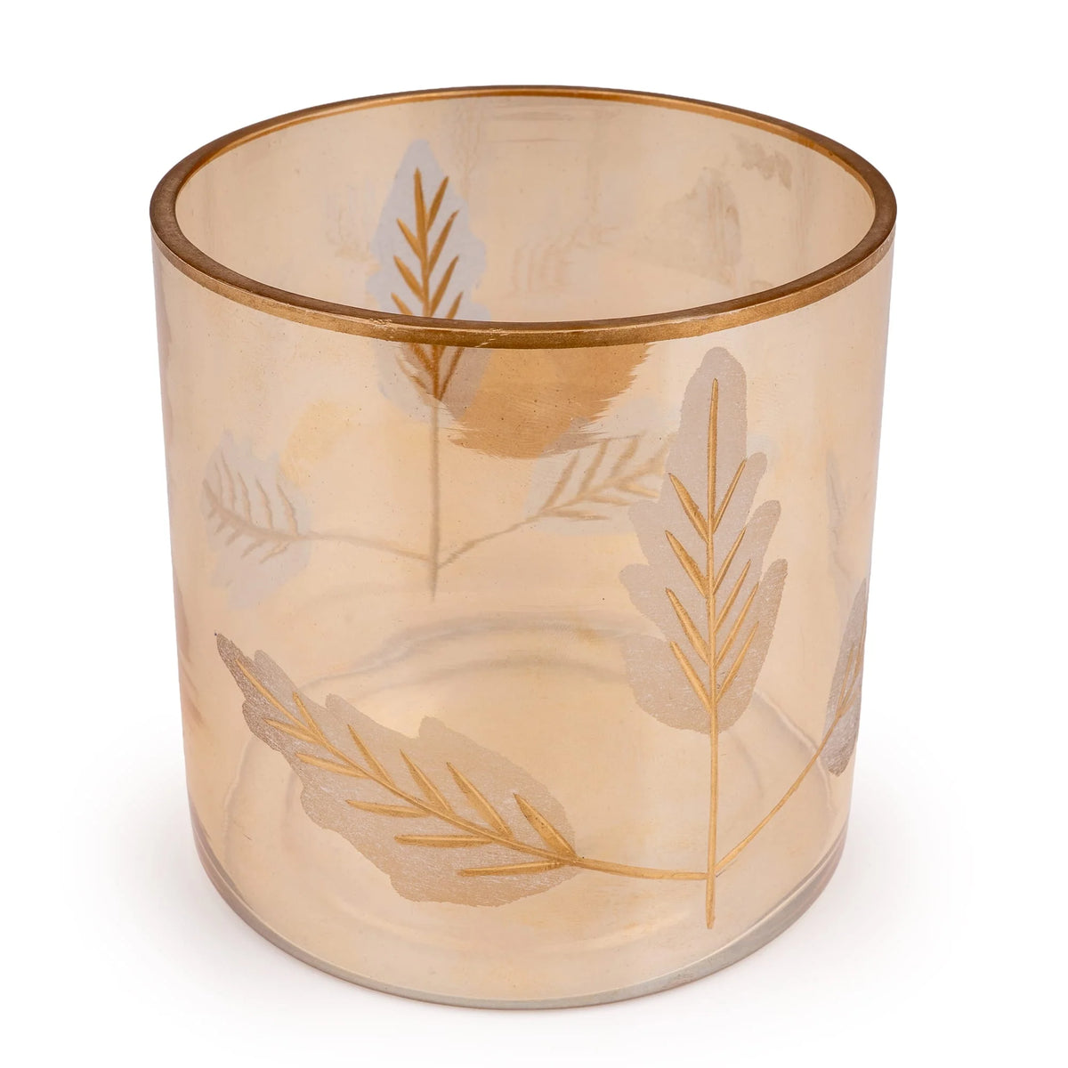 Gold Leaf Design Tealight Holder