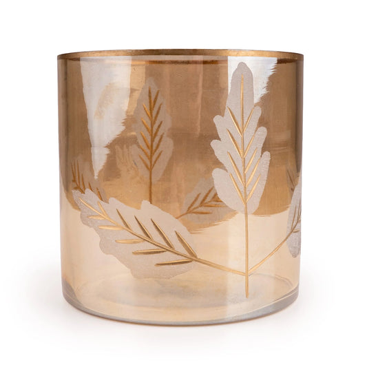 Gold Leaf Design Tealight Holder