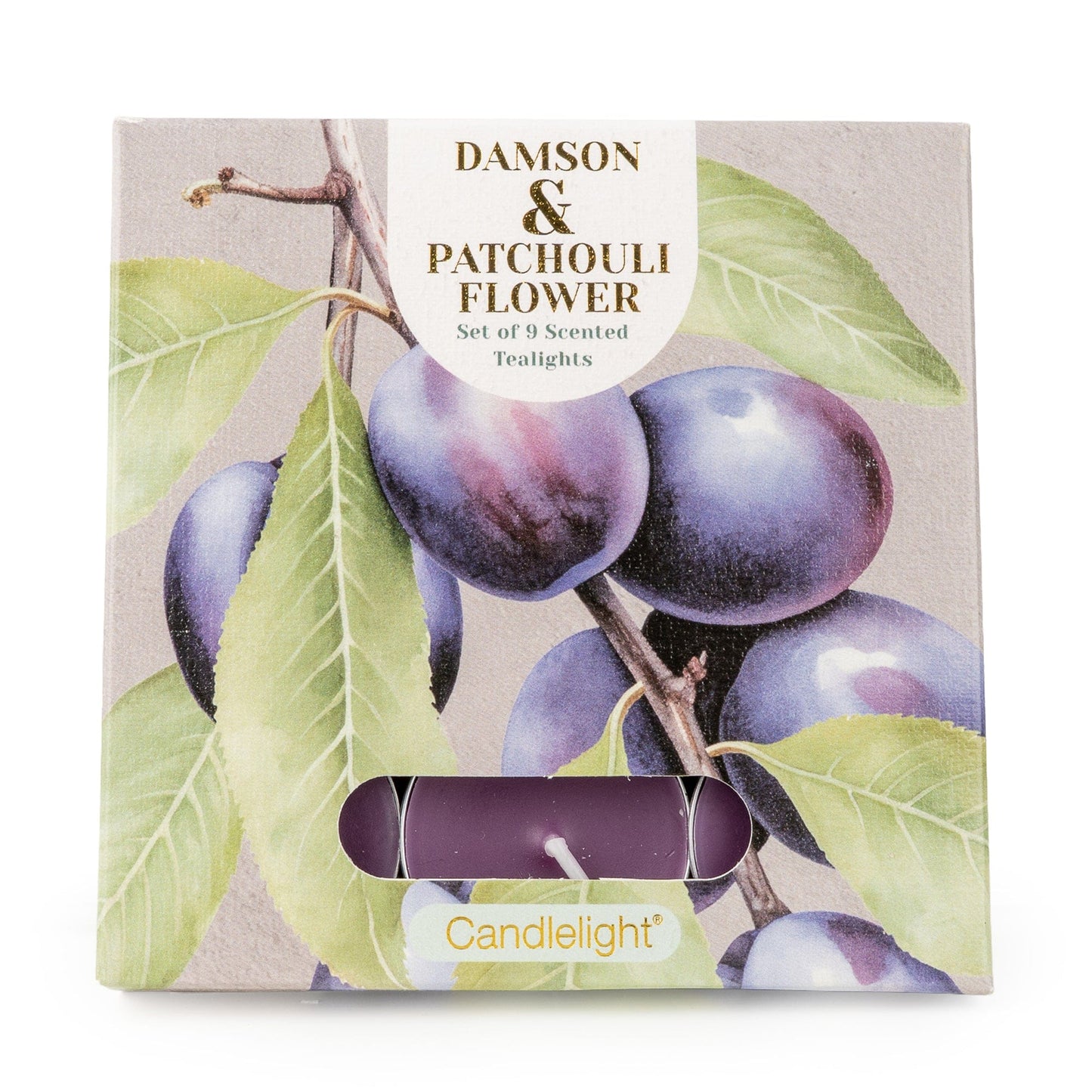 Damson & Patchouli Flower Tea Lights
