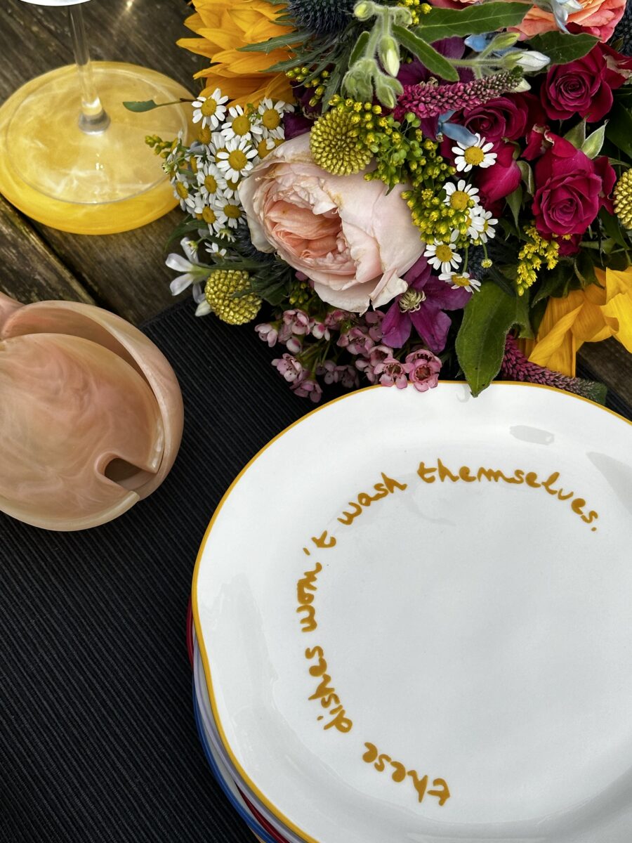 Slogan Plate - The Dishes Won't Wash Themselves