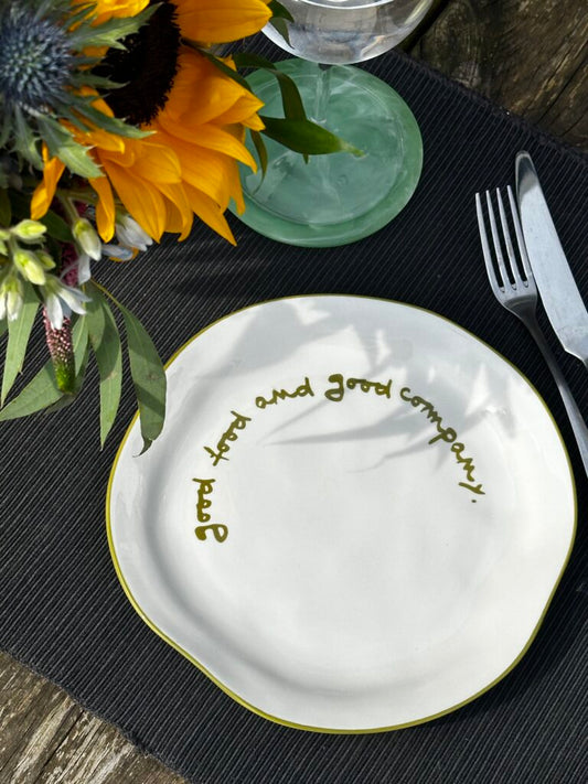 Slogan Plate - Good Food and Good Company