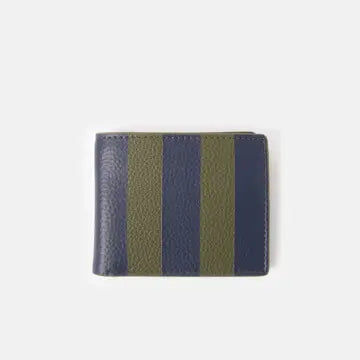 Wallet, Bifold Navy & Khaki Stripe