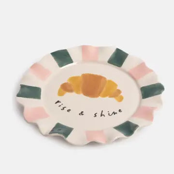 Rise & Shine Croissant Ceramic Plate