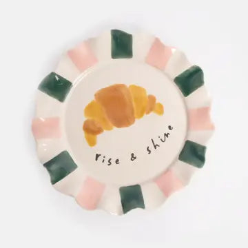 Rise & Shine Croissant Ceramic Plate