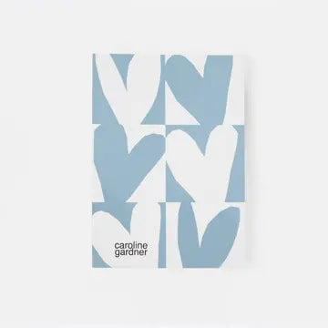 Blue Hearts Softback Notebook A5