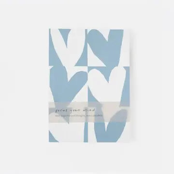 Blue Hearts Softback Notebook A5