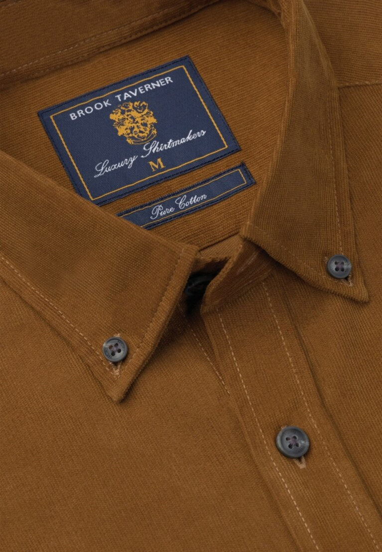 Copper Needlecord Shirt, Regular