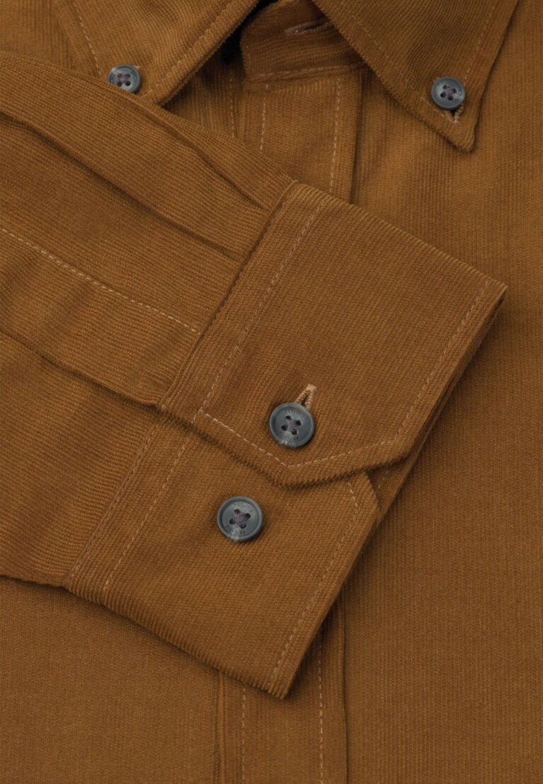 Copper Needlecord Shirt, Regular