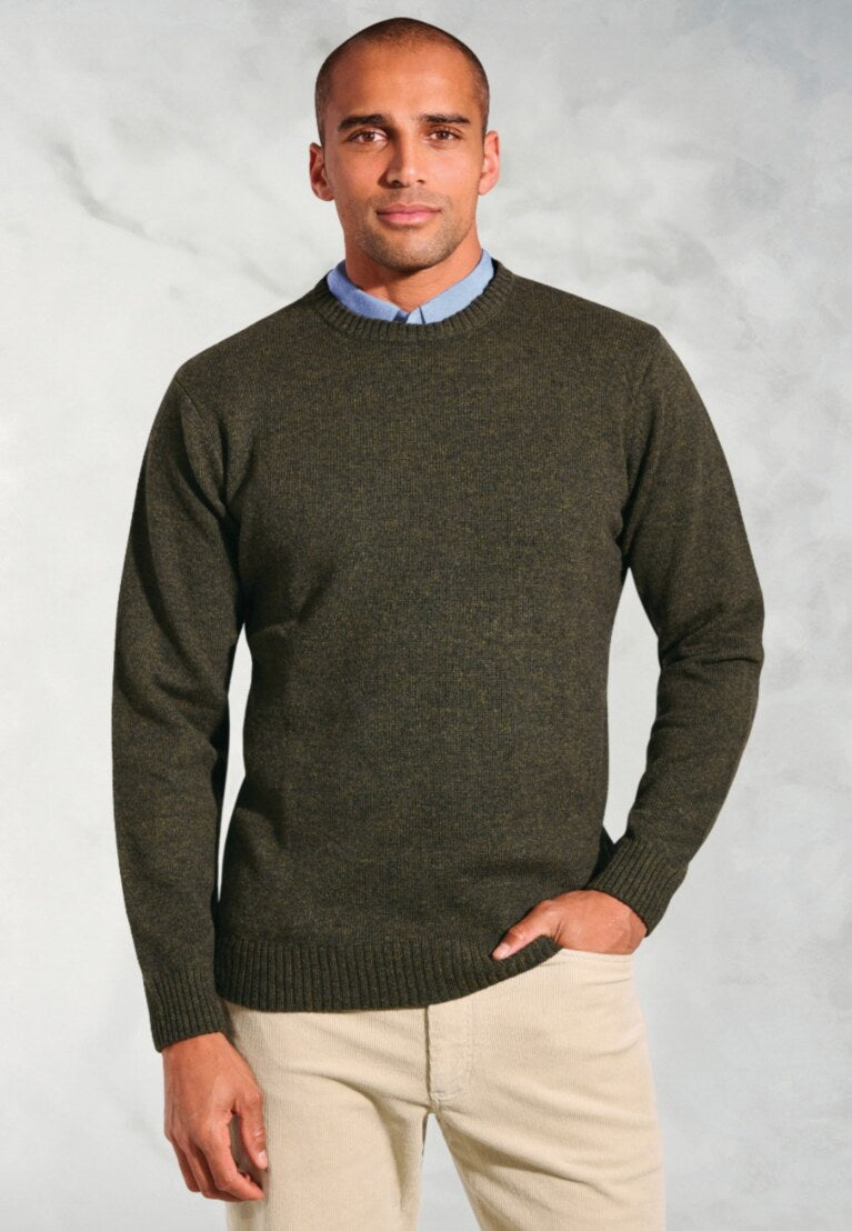 Khaki Clark Crew Neck Jumper