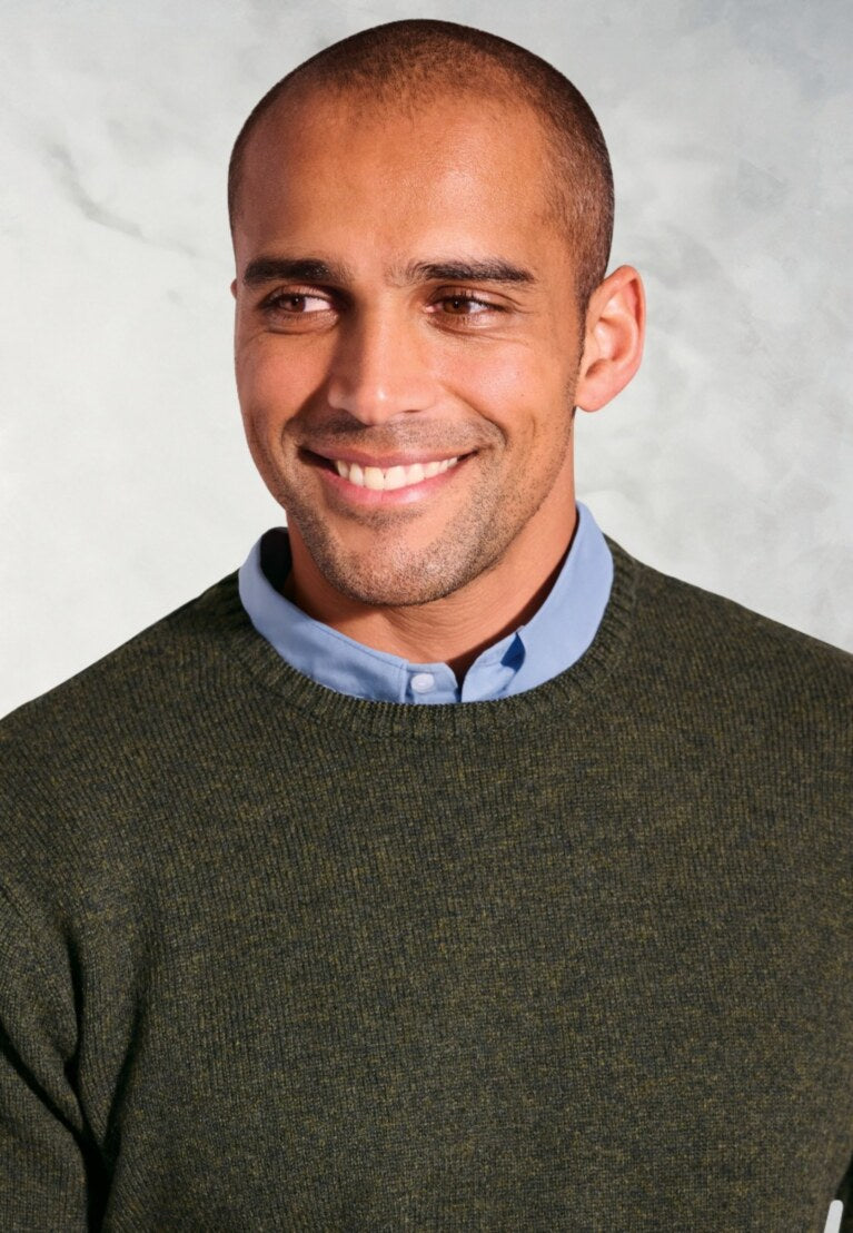 Khaki Clark Crew Neck Jumper