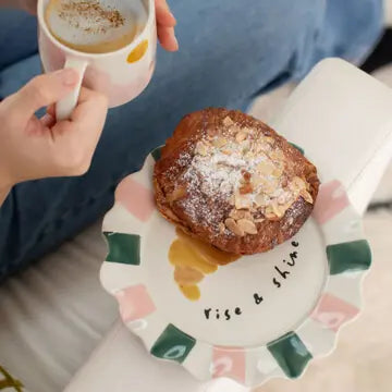 Rise & Shine Croissant Ceramic Plate