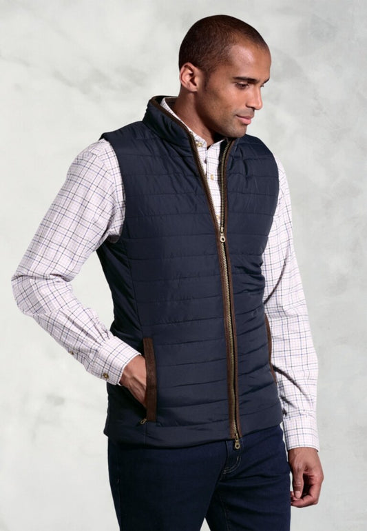 Navy Tampa Quilted Gilet