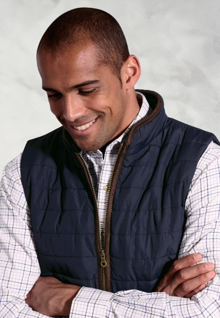 Navy Tampa Quilted Gilet
