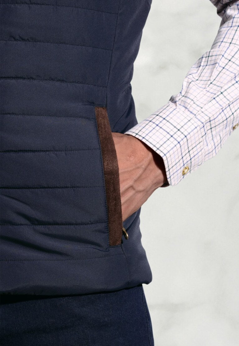 Navy Tampa Quilted Gilet